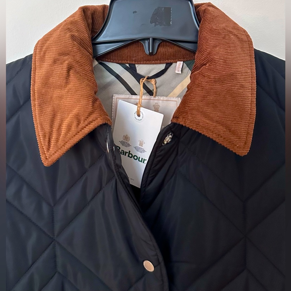 NWTs Barbour Bonnie Quilted Jacket. Black. Size 8 US (12 UK). - Picture 6 of 12